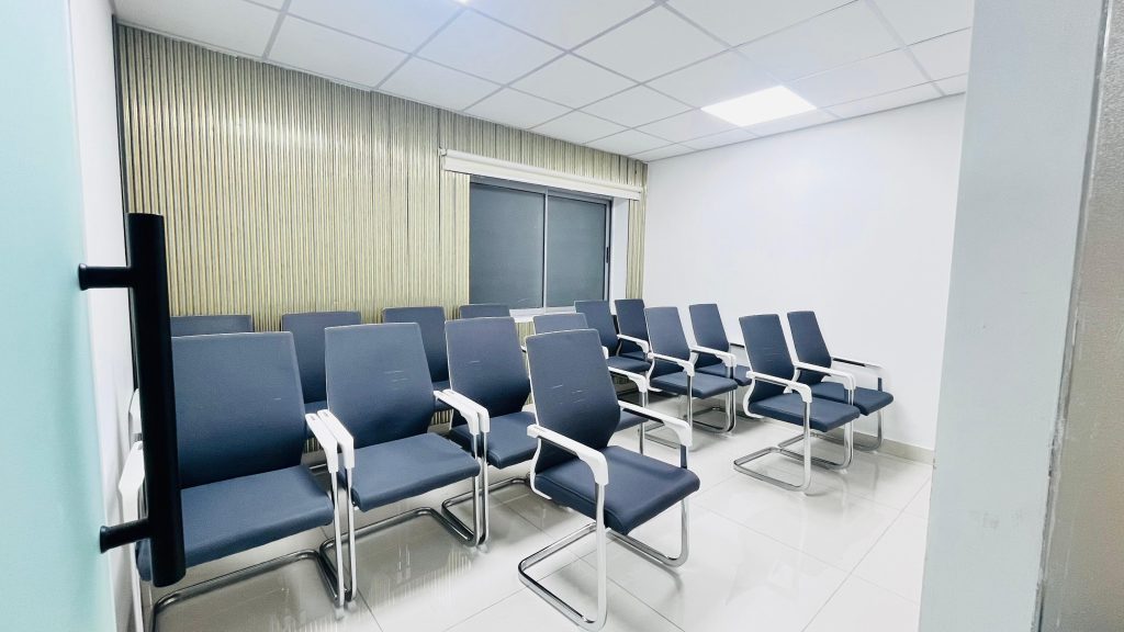 Meeting and training room with comfortable seating at Covibe Coworking Space Hyderabad